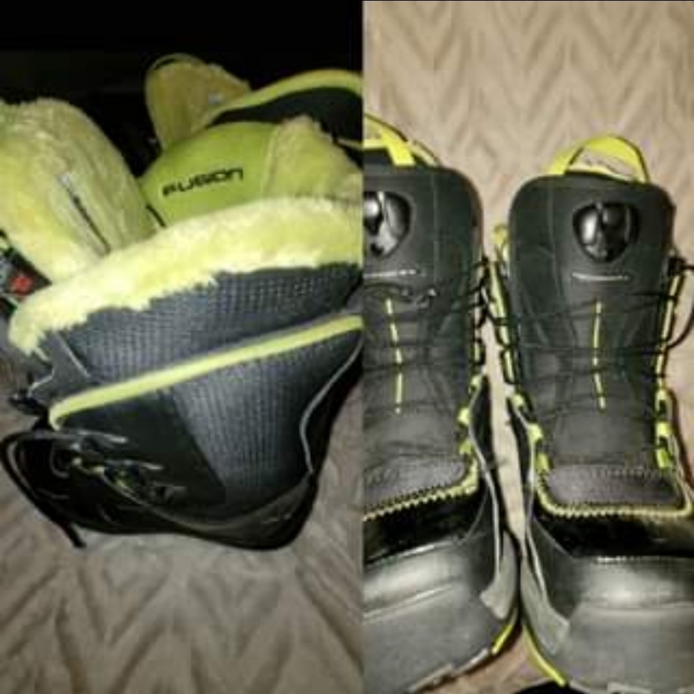 Salmon Fusion size 5.5 Snowboard Boots GUC